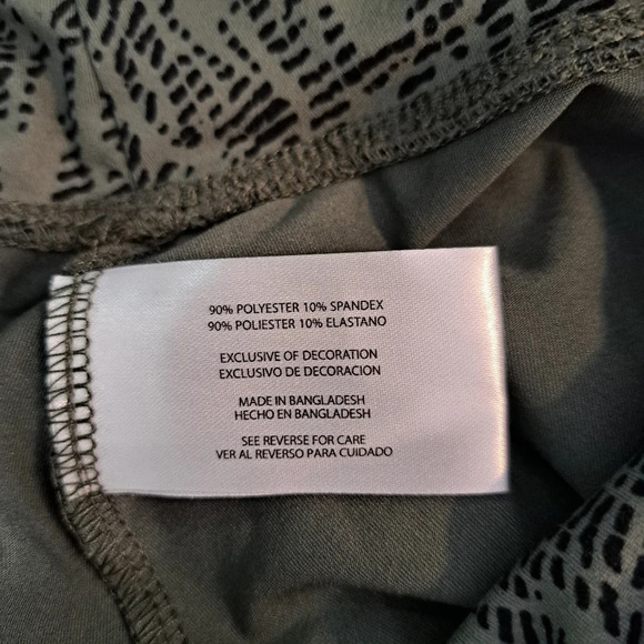 Eddie Bauer Women's Mini Skirt Size Medium Pull-on Stretch Faux Wrap Flare Green - Picture 7 of 8